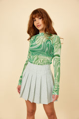 ONME Skirt Pleat Green